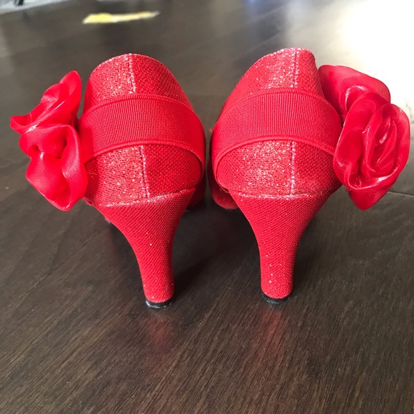 Custom-Made 3" Red Heels Shoes - Picture 4 of 10